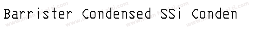Barrister Condensed SSi Condensed字体转换